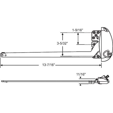 Strybuc X-Drive CRS RH 13.5in Operator 36-543RHW-XD